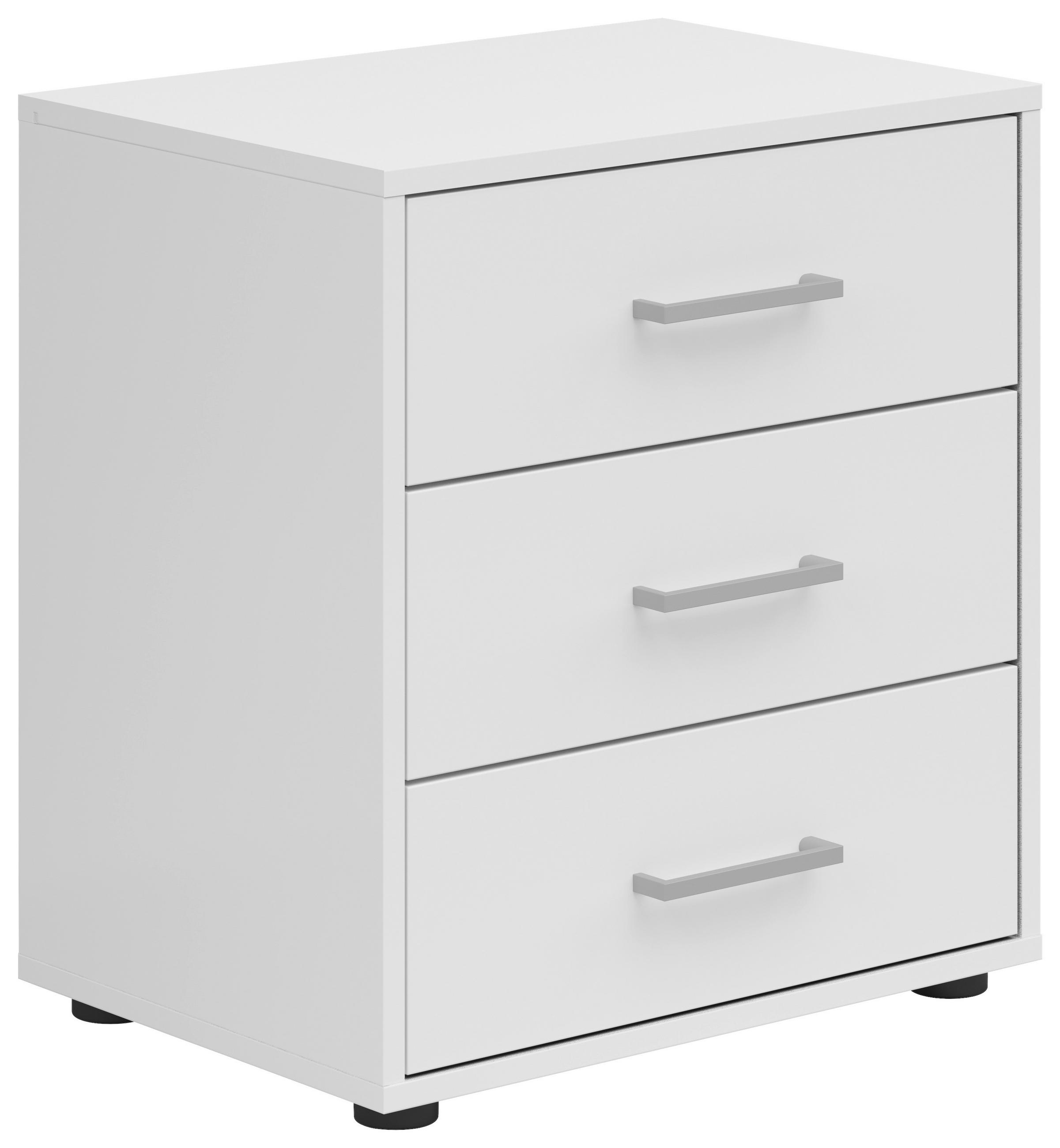 Nachtkästchen Smart 3 Weiß/weiß H: 54 Cm