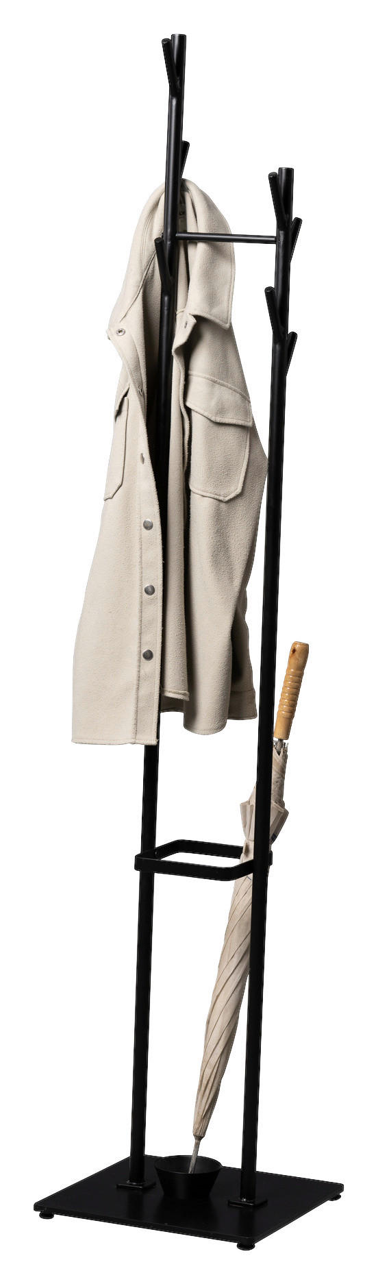GARDEROBENSTÄNDER in Schwarz 35/170/35 cm   - Schwarz, Design, Metall (35/170/35cm) - Xora