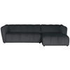 ECKSOFA LIVOLI in Chenille Grau  276/160 cm  - Schwarz/Grau, Design, Textil (276/160cm) - MID.YOU