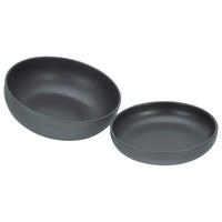 SALATSCHÜSSEL  UNO BLACK  - Schwarz, Trend, Keramik - Creatable
