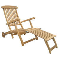 DECKCHAIR Teakholz Naturfarben  - Naturfarben, LIFESTYLE, Holz (62,5/94/154cm) - Zebra 