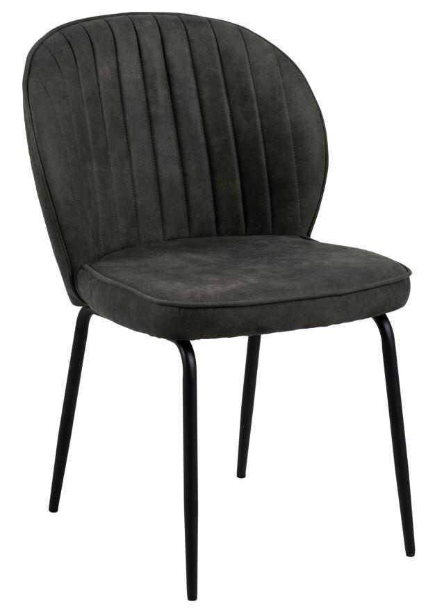 STUHL Anthrazit, Schwarz  - Anthrazit/Schwarz, Trend, Textil/Metall (47/82/44cm) - MID.YOU