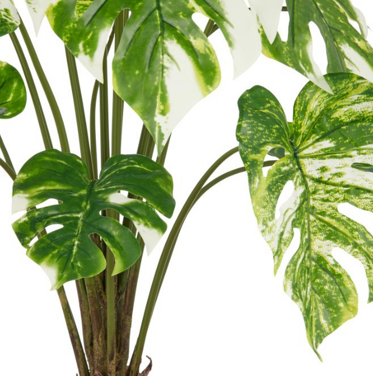 KUNSTPFLANZE Split Philodendron 100 cm  - Braun/Weiß, Basics, Kunststoff (100cm)