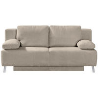 SCHLAFSOFA  in Cord Greige  - Chromfarben/Greige, MODERN, Textil/Metall (197/92/88cm) - Novel