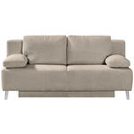 SCHLAFSOFA  in Cord Greige  - Chromfarben/Greige, MODERN, Textil/Metall (197/92/88cm) - Novel
