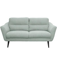 2,5-SITZER Webstoff Hellblau  - Schwarz/Hellblau, Design, Holz/Textil (187/87/88cm) - Livetastic