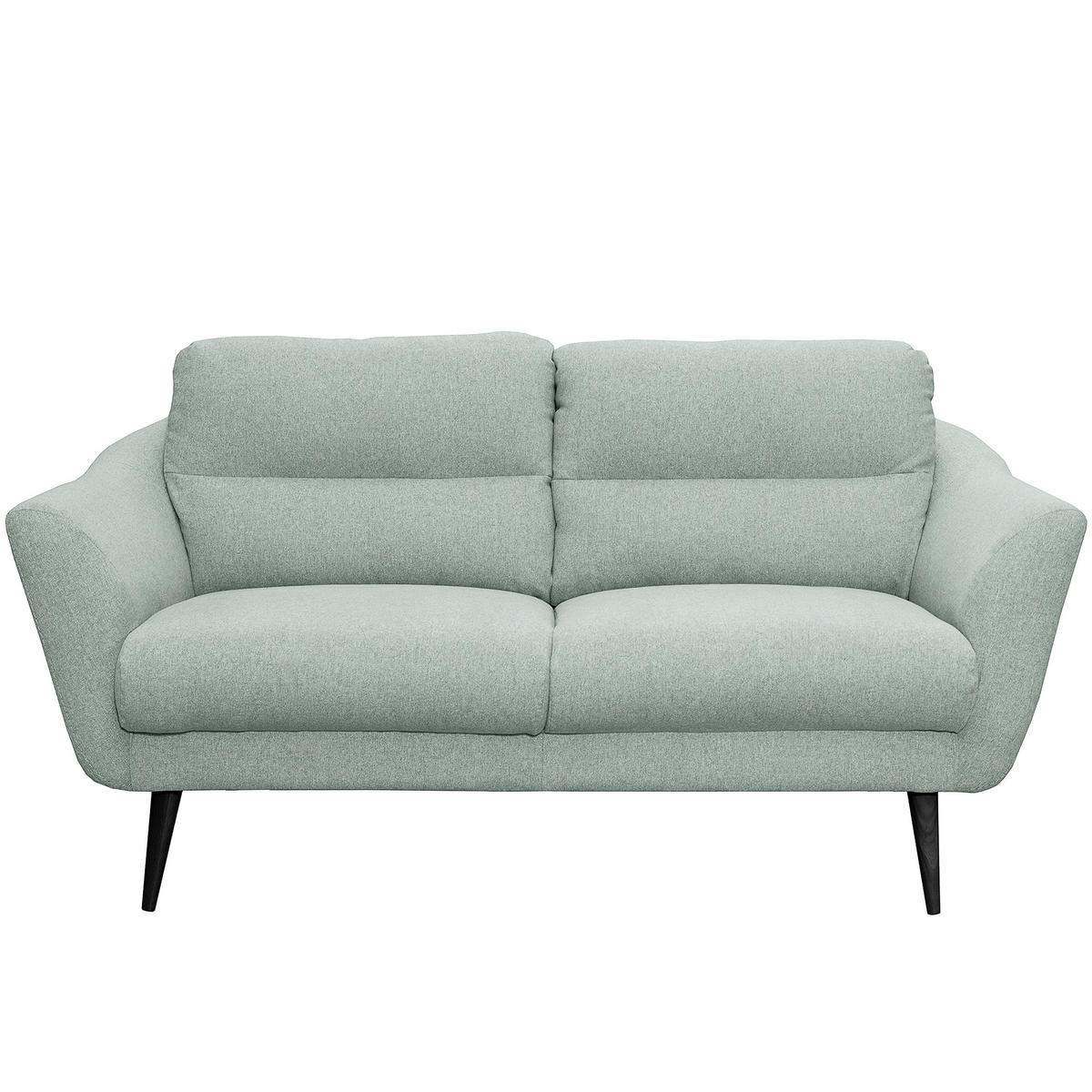 2,5-SITZER Webstoff Hellblau  - Schwarz/Hellblau, Design, Holz/Textil (187/87/88cm) - Livetastic