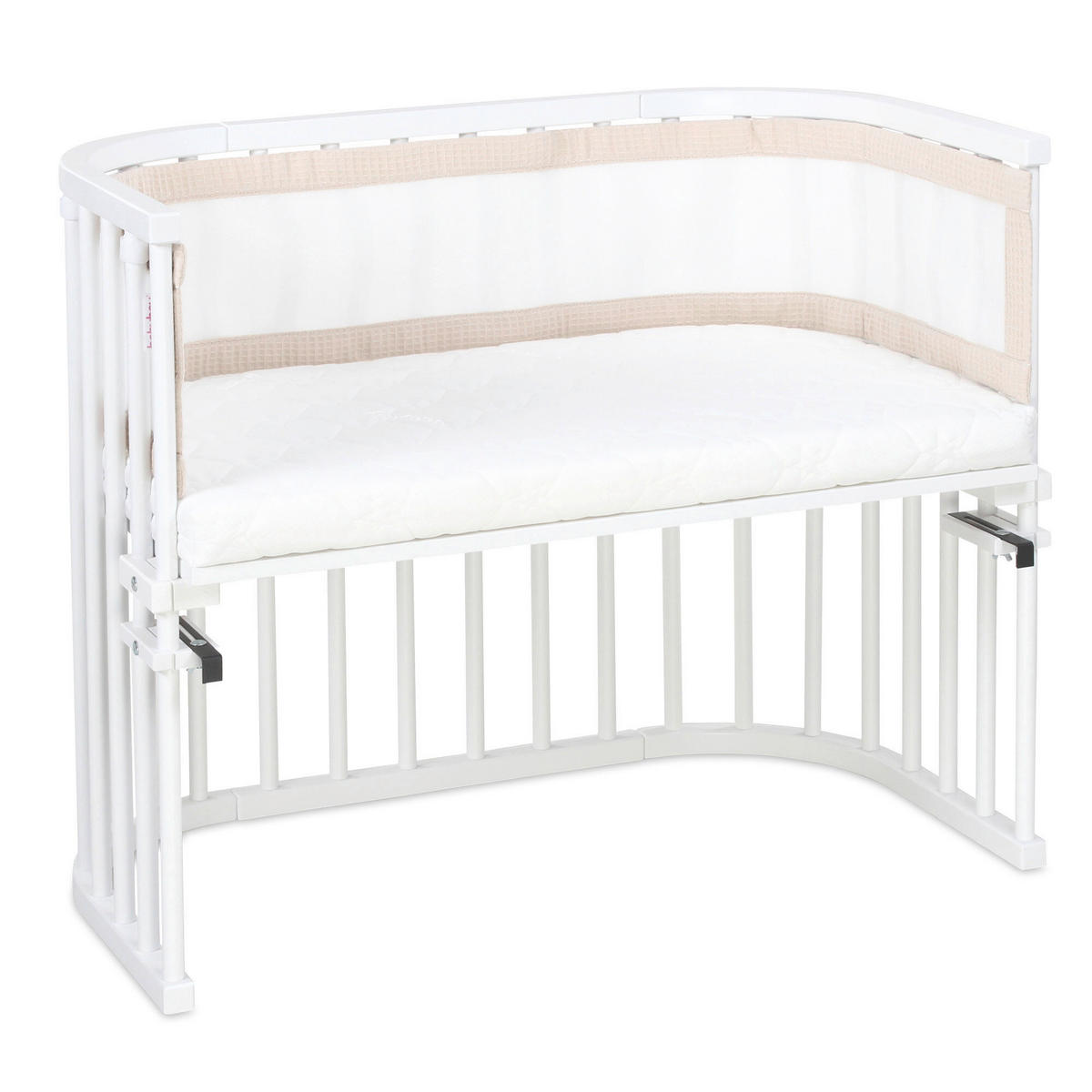 NESTCHEN babybay Nestchen 3D Mesh  - Sandfarben, Basics, Naturmaterialien (200/24/2cm) - Tobi