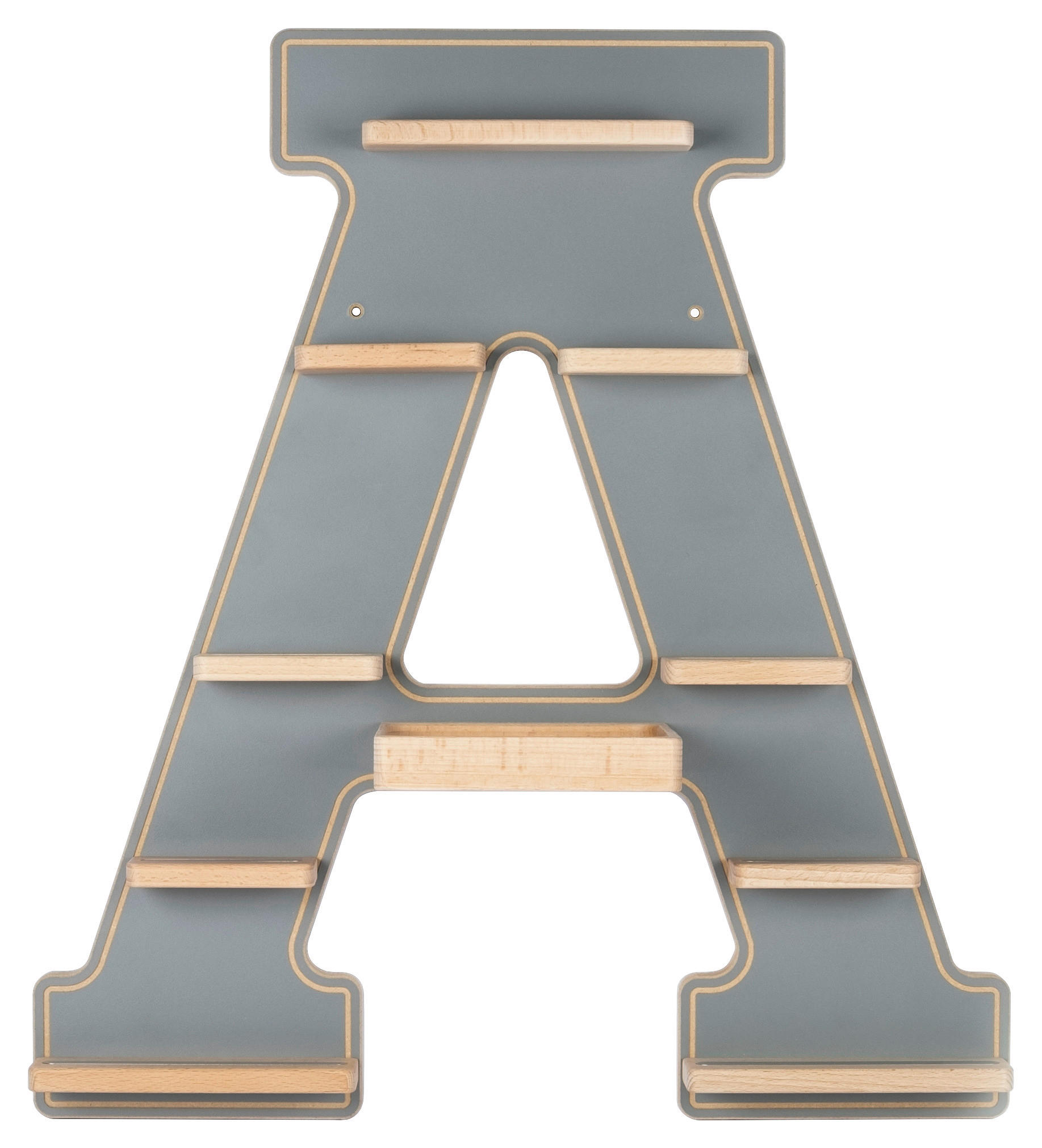 KINDERREGAL  - Grau, Modern, Holzwerkstoff (49/54/19cm) - MID.YOU
