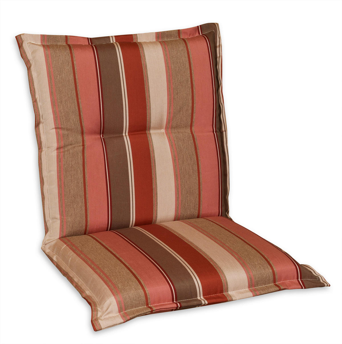 SESSELAUFLAGE Streifen  - Hellbraun/Dunkelrosa, Basics, Textil (100/9/50cm)