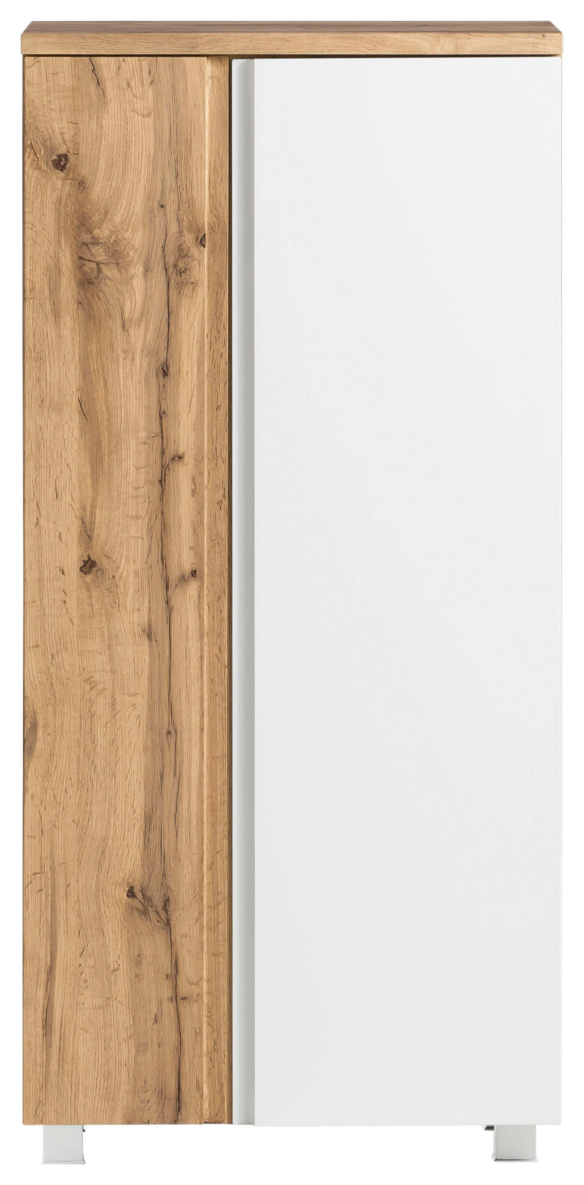 MIDISCHRANK 65/130/35 cm  - Eiche Wotan/Weiß, MODERN, Holzwerkstoff (65/130/35cm) - Held