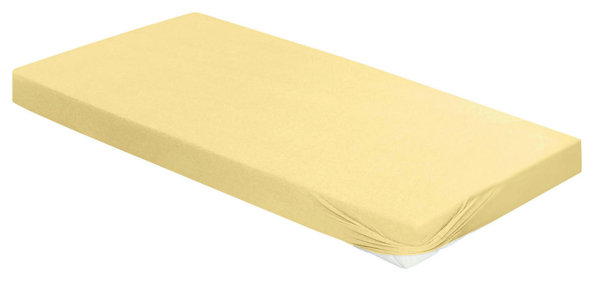 SPANNBETTTUCH Jersey  - Honig, KONVENTIONELL, Textil (100/200cm) - Bierbaum