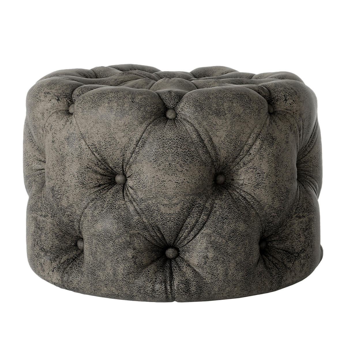 HOCKER in Textil Anthrazit  - Anthrazit/Schwarz, Design, Kunststoff/Textil (60/39/60cm) - P & B