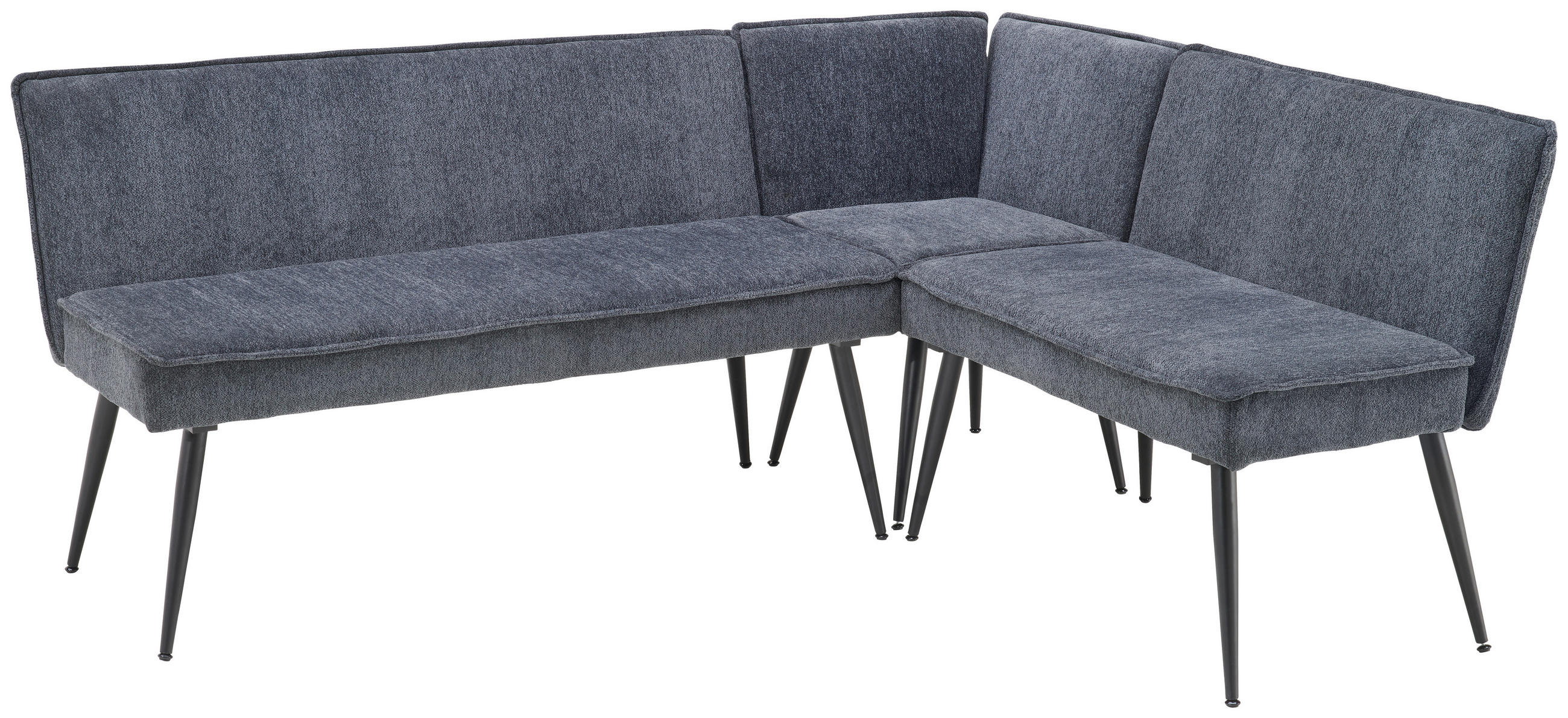 ECKBANK 195/157 cm  in Grau  - Schwarz/Grau, LIFESTYLE, Textil/Metall (195/157cm) - MID.YOU