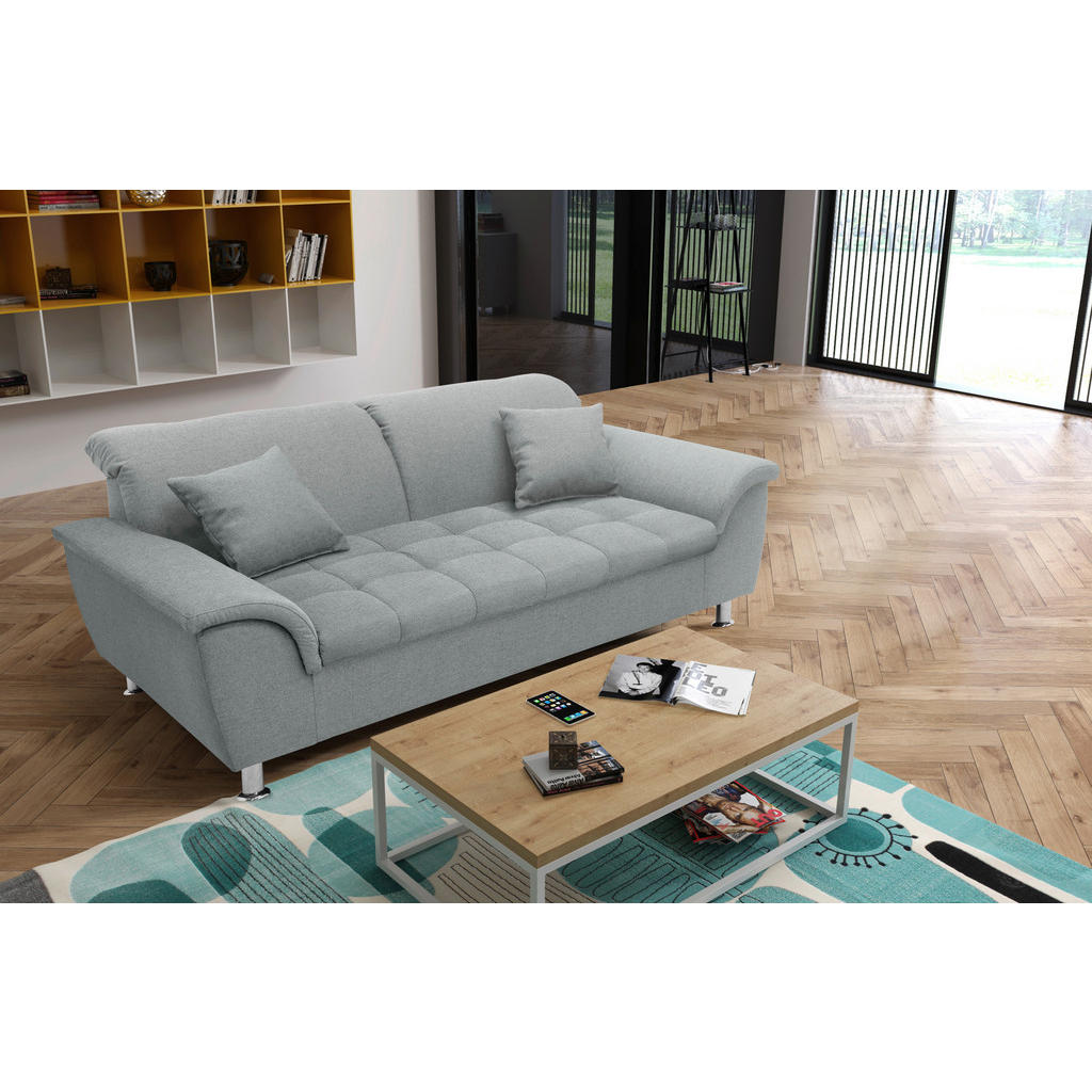 Thumbnail - Mid.you 2-Sitzer-Sofa, Grau, Textil, 210x81x97 cm, Made in Europe, FSC Mix, Rücken echt, Armteil links, rechts, Wohnzimm...