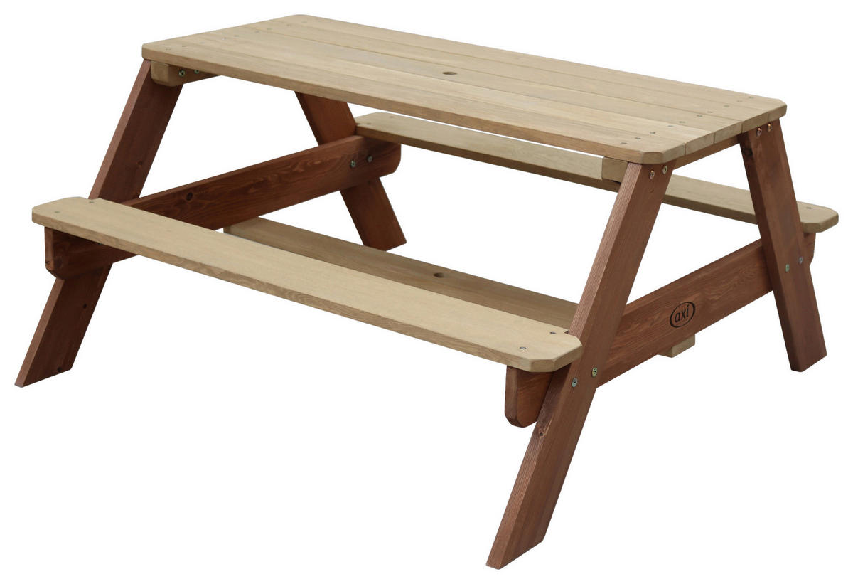 KINDER-GARTENSET Holz  - Braun/Weiß, KONVENTIONELL, Holz (97,7/48,7/95cm) - B&B Italia