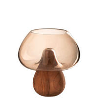 VASE  - Grau, Basics, Glas (22/22/23.5cm) - Ambia Home