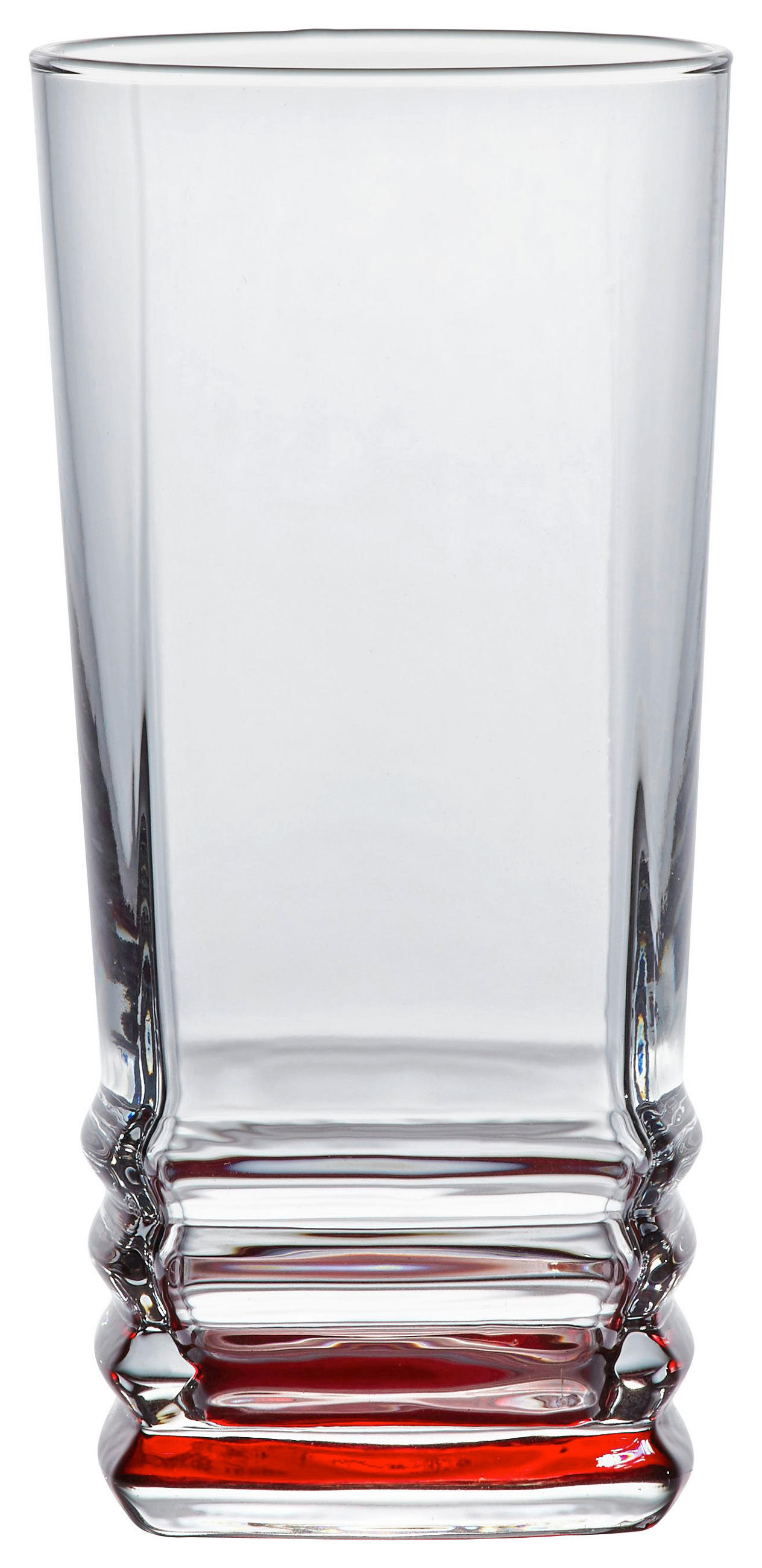 ČAŠA ZA PRODUŽENA PIĆA  335 ml  - prozirna/crvena, Osnovno, staklo (6,8/14cm) - Homeware