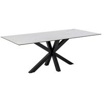 STOL ZA BLAGOVAONICU  bijela  metal, keramika      - bijela/crna, Konvencionalno, metal/keramika (200/100/75,5cm) - Livetastic