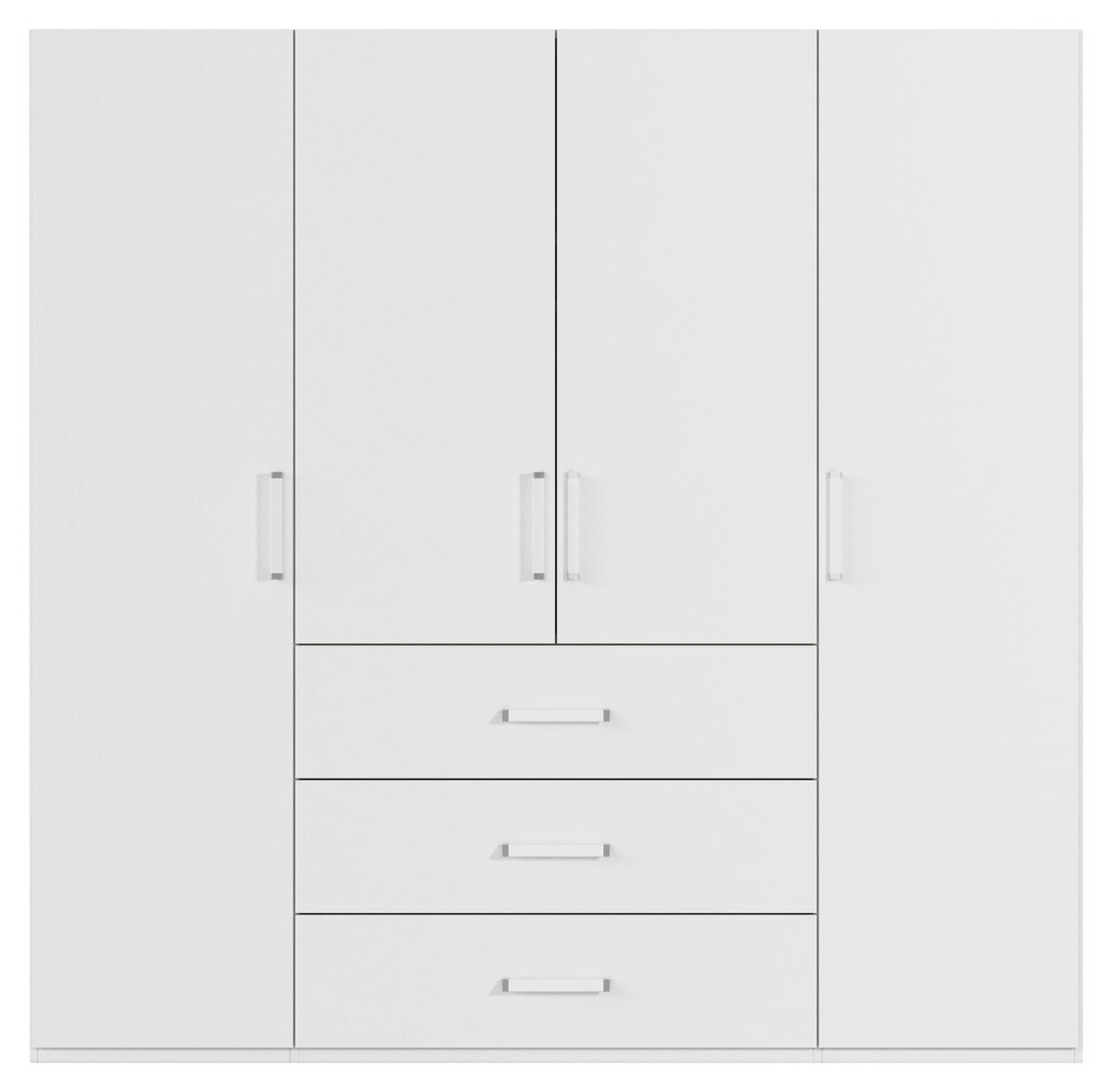 DREHTÜRENSCHRANK  in Weiß  - Weiß, Design, Holzwerkstoff/Kunststoff (201/197/60cm) - Novel
