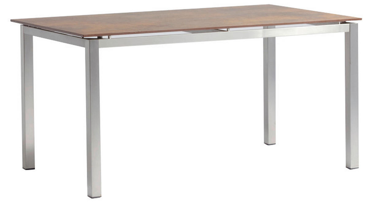 GARTENGARNITUR  - Platinfarben/Braun, Basics, Holzwerkstoff/Textil (150/89/90cm) - Gardenson