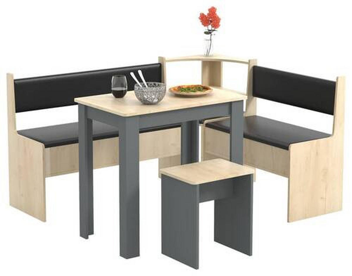 HÖRNBÄNK  i honungsek  - honungsek, Modern, trämaterial (43/78/43cm) - MID.YOU