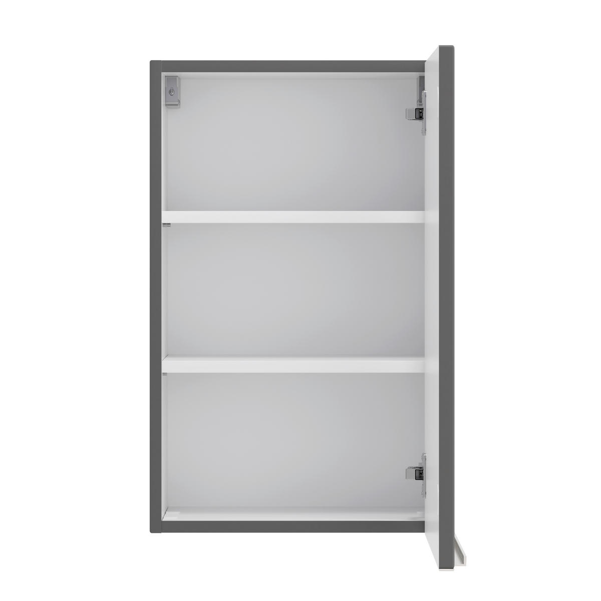 HÄNGESCHRANK 40/64/20 cm  - Edelstahlfarben/Weiß, Trend, Holzwerkstoff/Metall (40/64/20cm) - Held