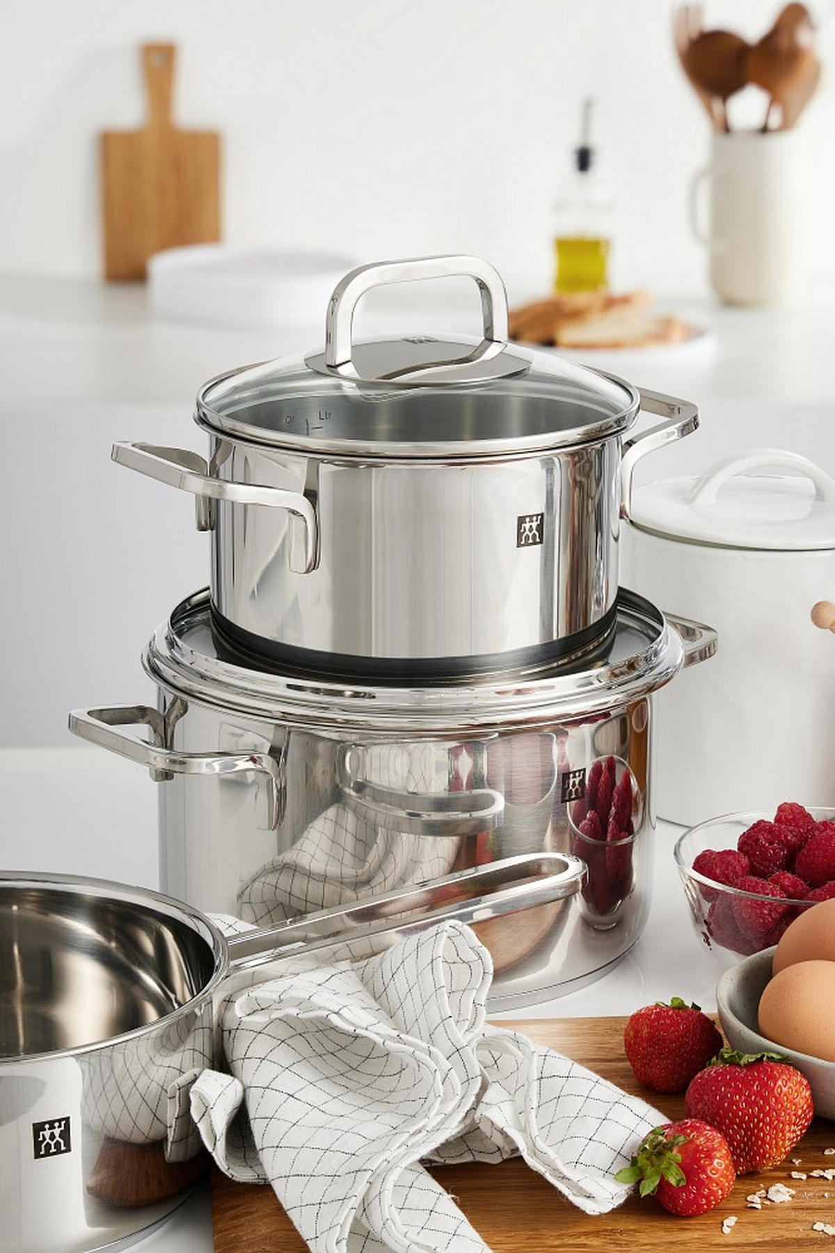 KOCHTOPFSET QUADRO 5-teilig  - Edelstahlfarben, Basics, Metall - Zwilling