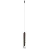 AKKU-LED-HÄNGELEUCHTE 38/120 cm    - Klar/Nickelfarben, Design, Kunststoff/Metall (38/120cm) - Globo