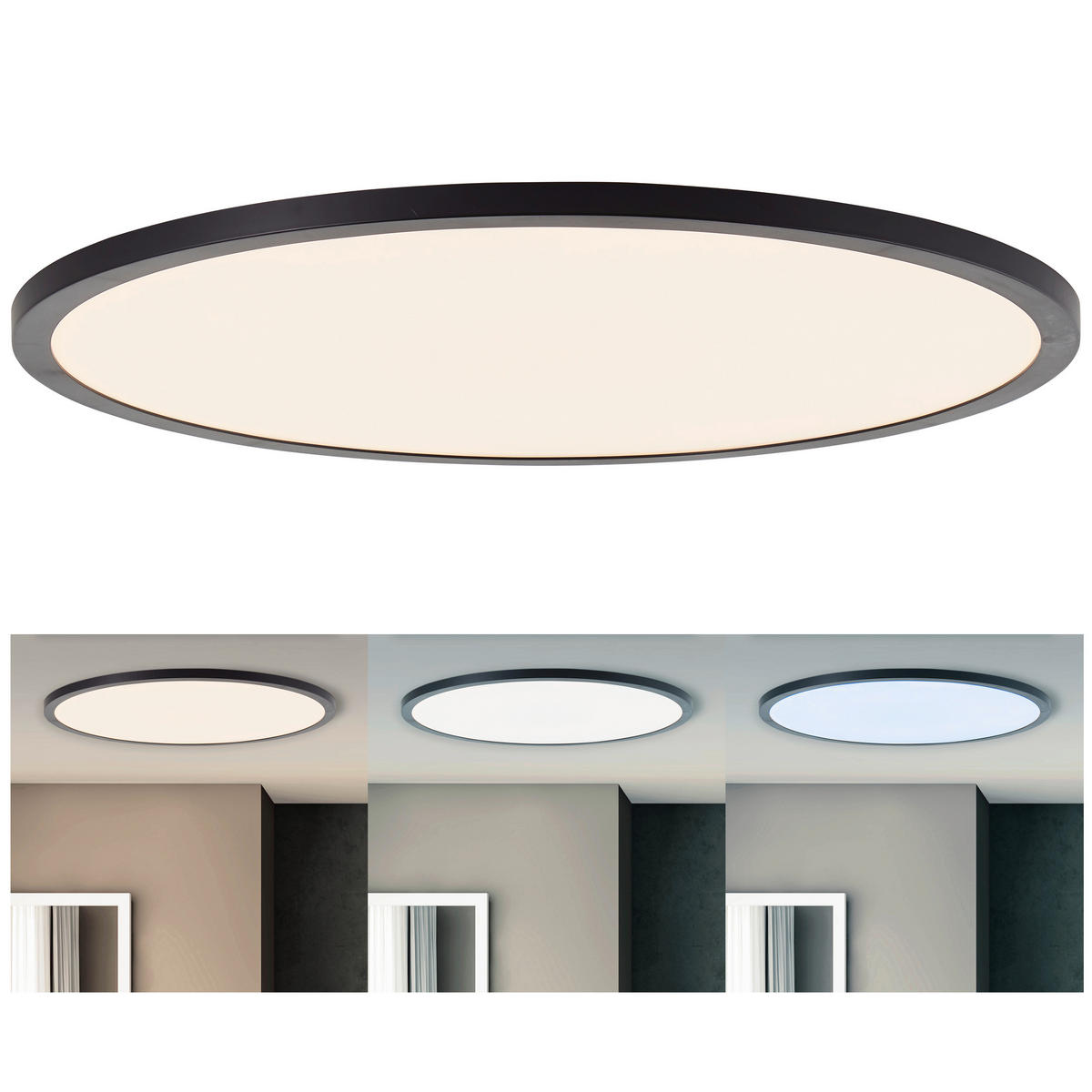 LED-PANEEL - Weiss/Schwarz, Basics, Kunststoff (50/3cm) - Brilliant