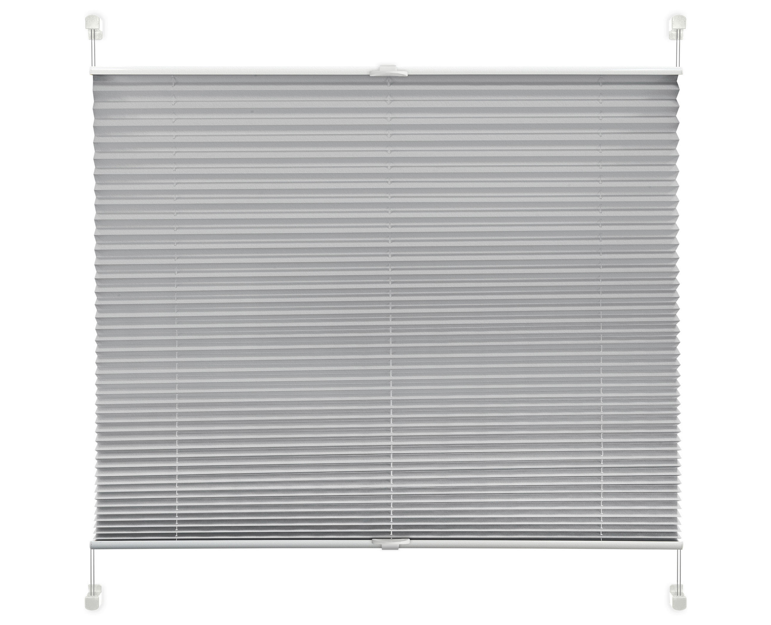 Plissee Solid Crash Silber B: 90 Cm, Ohne Bohren/verspannt