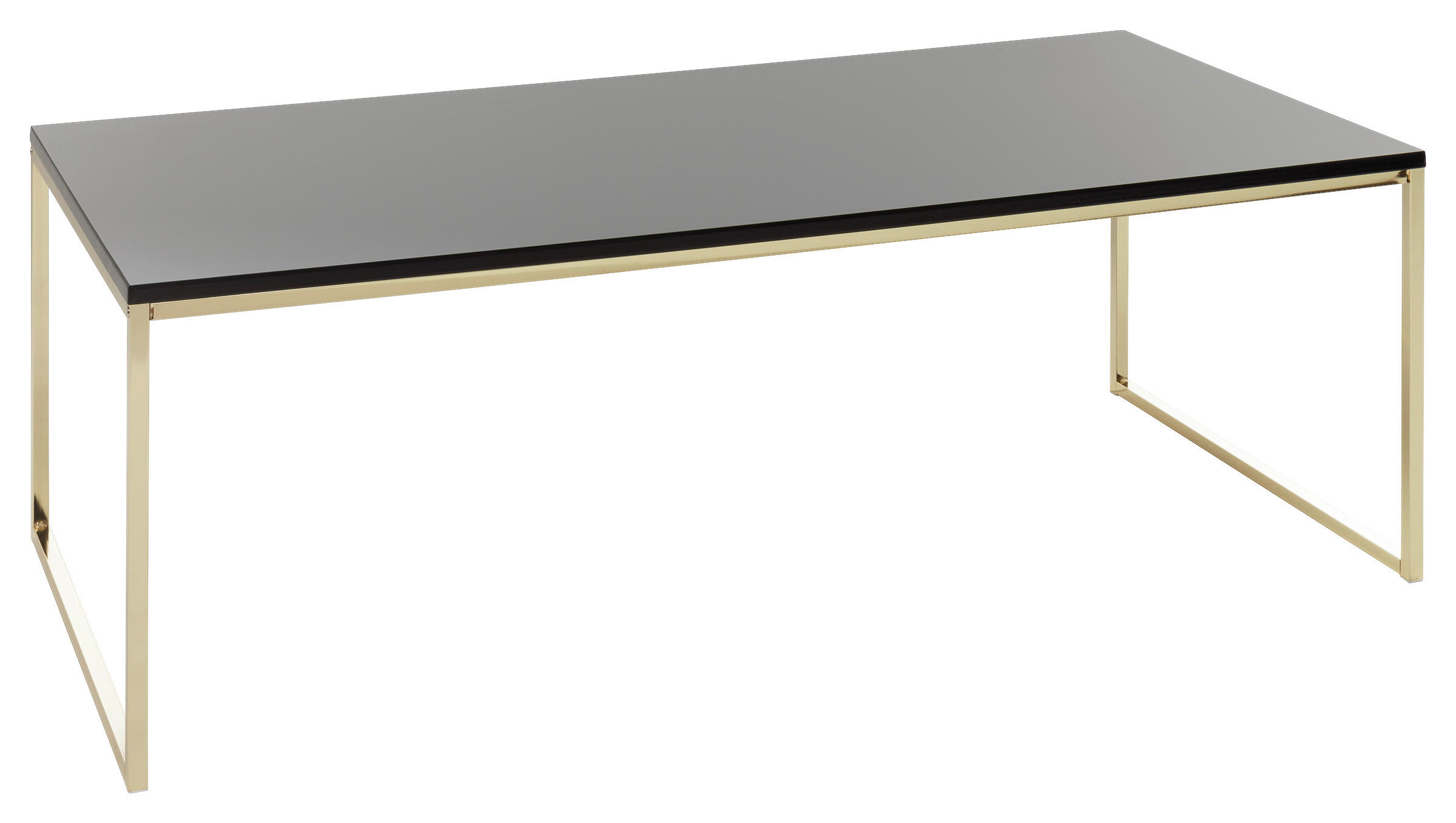 KLUB STOLIĆ zlatne boje, crna  drvni materijal  - zlatne boje/crna, Design, drvni materijal/metal (120/60/45cm) - MID.YOU