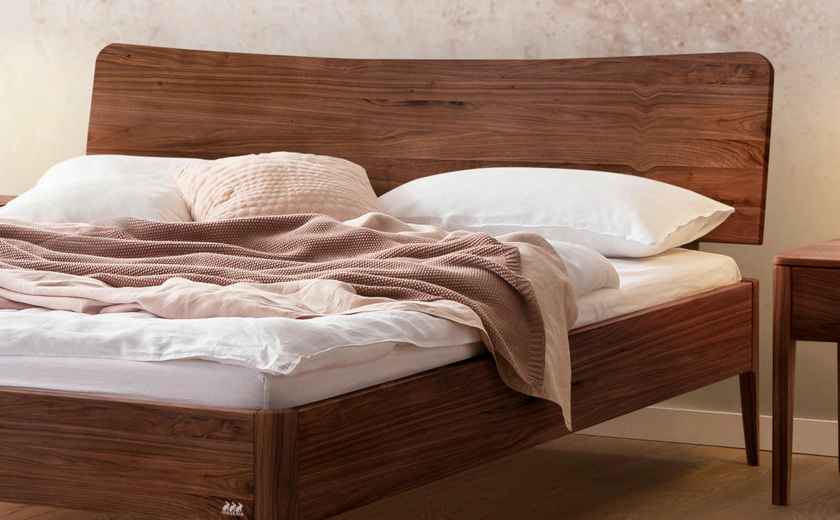 BETT 140/200 cm  in Nussbaumfarben   - Nussbaumfarben, Konventionell, Holz (140/200cm) - Hasena