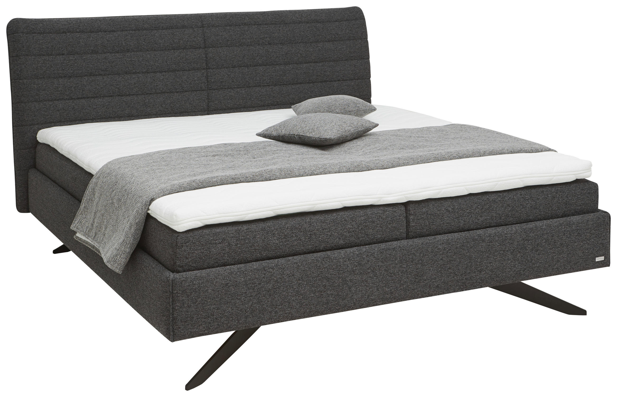 POLSTERBETT 180/200 cm  in Schwarz  - Weiss/Schwarz, Design, Holzwerkstoff/Kunststoff (180/200cm) - Dieter Knoll