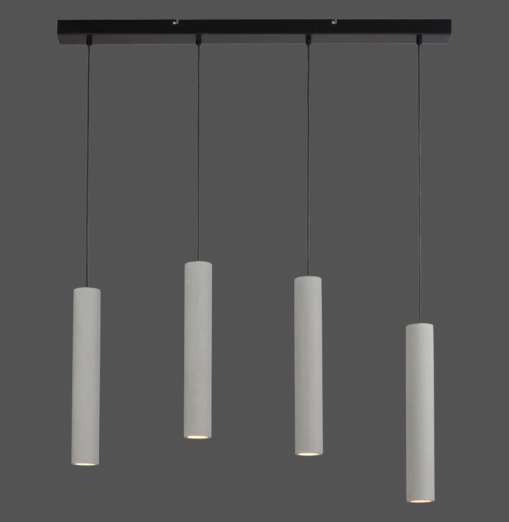 HÄNGELEUCHTE Eton 100/7,5/120 cm   - Greige, Design, Kunststoff/Metall (100/7,5/120cm) - Paul Neuhaus