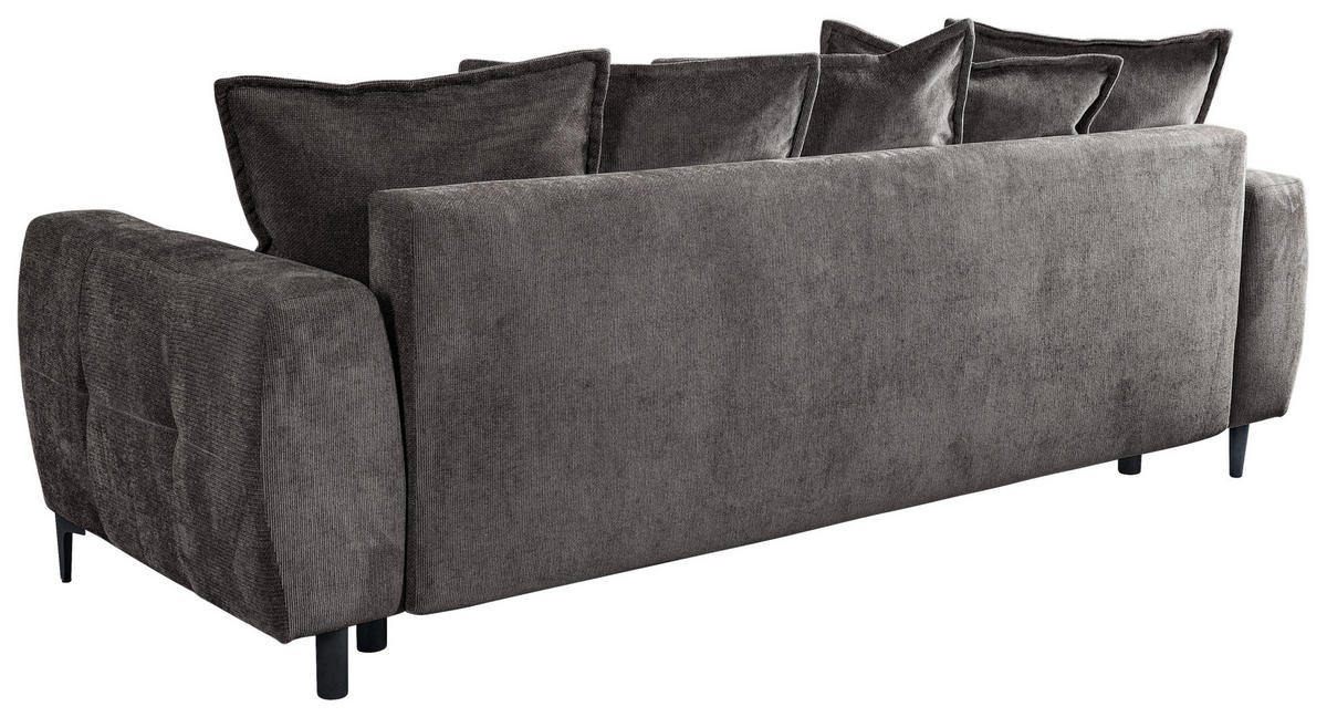SCHLAFSOFA  mit Bettkasten erhältlich, Bettfunktion erhältlich Struktur Anthrazit  - Anthrazit/Schwarz, Design, Holz/Textil (247/94/90cm) - MID.YOU