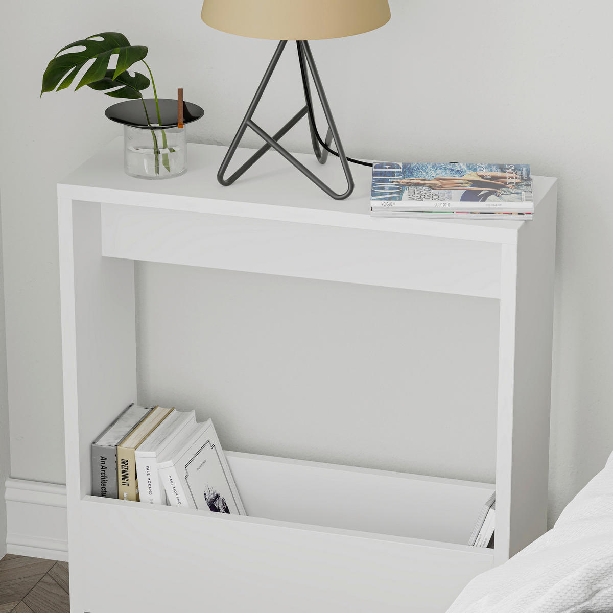 BEISTELLTISCH in Holzwerkstoff 55/20/60 cm  - Weiss, Design, Holzwerkstoff (55/20/60cm) - Livetastic