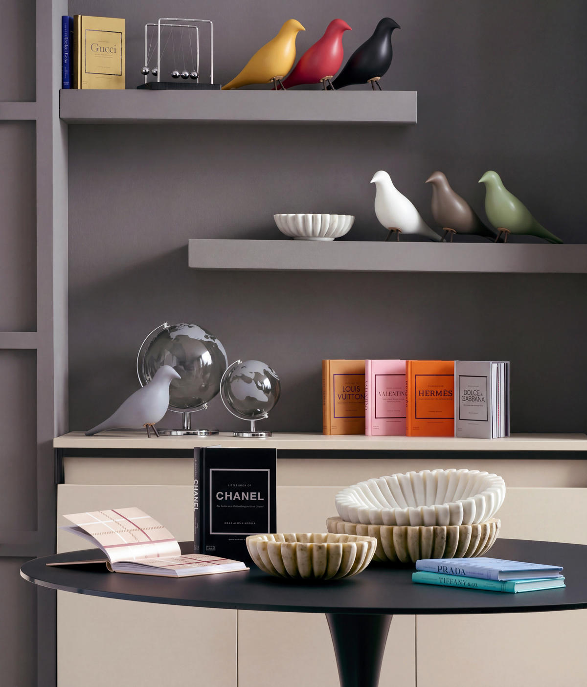 Sculptură - negru, Trend, plastic/metal (18/18/15cm) - Ambia Home