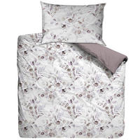 BETTWÄSCHE Renforcé 155/220 cm  - Flieder/Weiß, Basics, Textil (155/220cm)