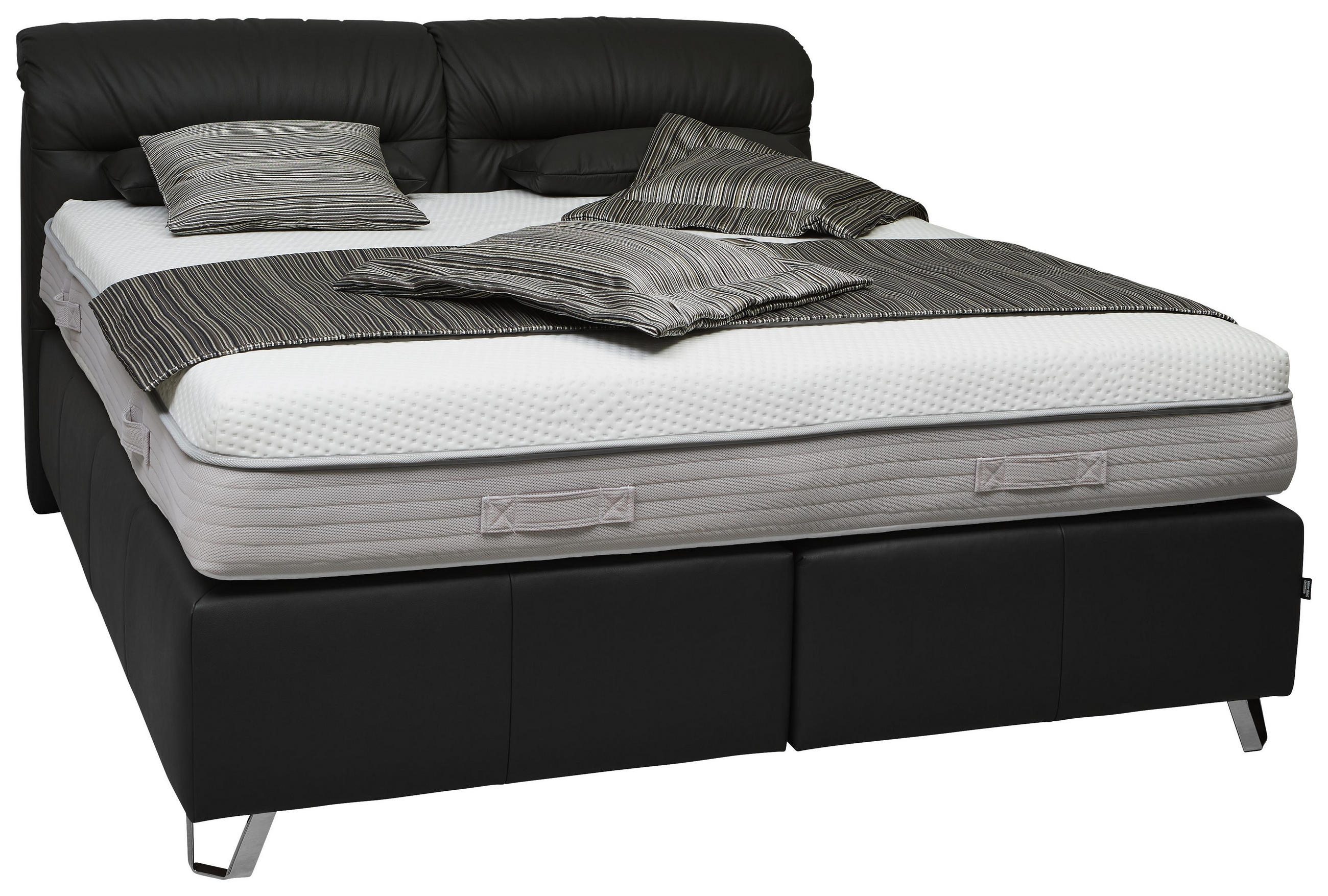 Boxspringbett 180/200 cm in Dunkelgrau