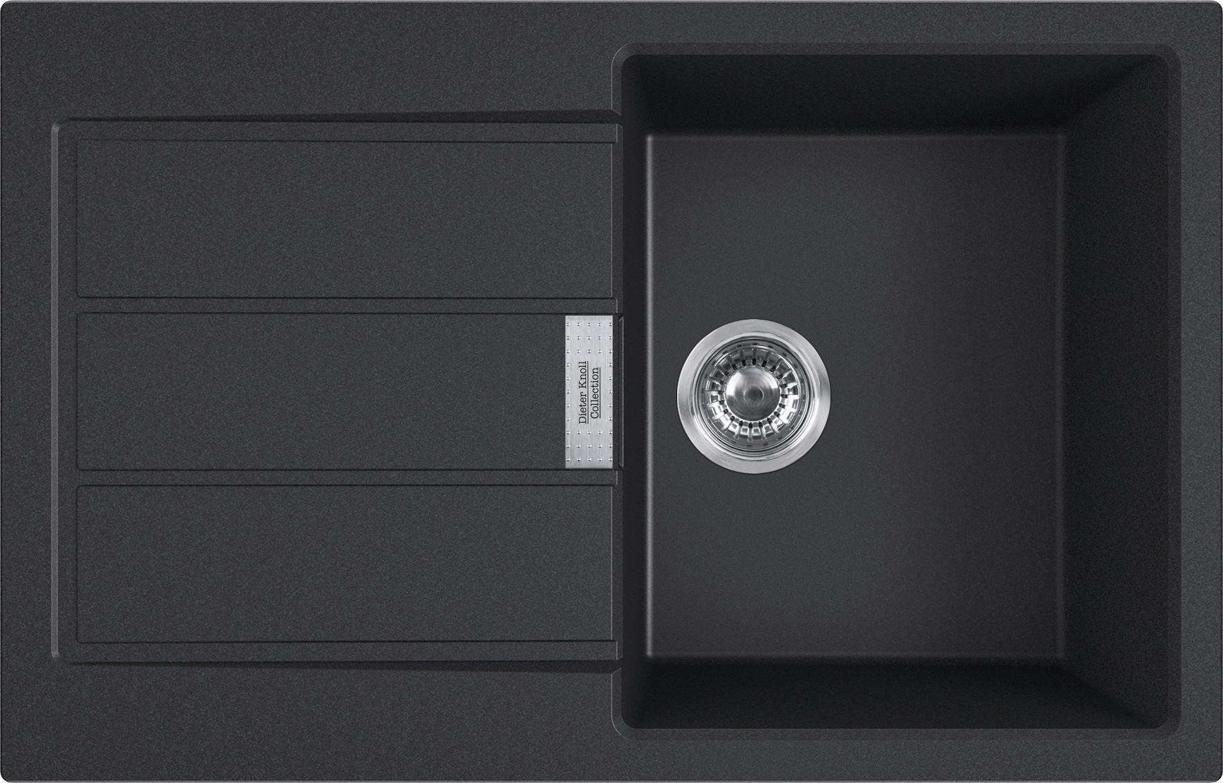 SPÜLE  - Schwarz, Basics, Stein (78/20,7/50cm) - Dieter Knoll