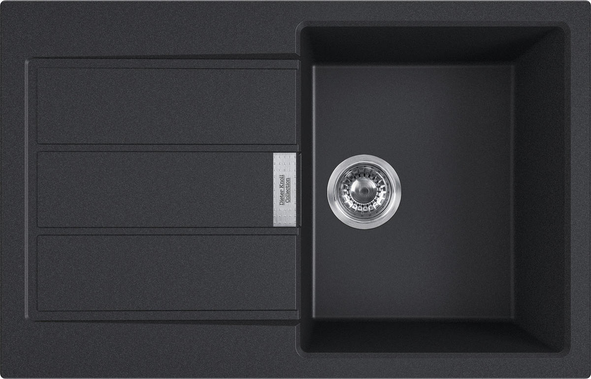 SPÜLE  - Schwarz, Basics, Stein (78/20,7/50cm) - Dieter Knoll