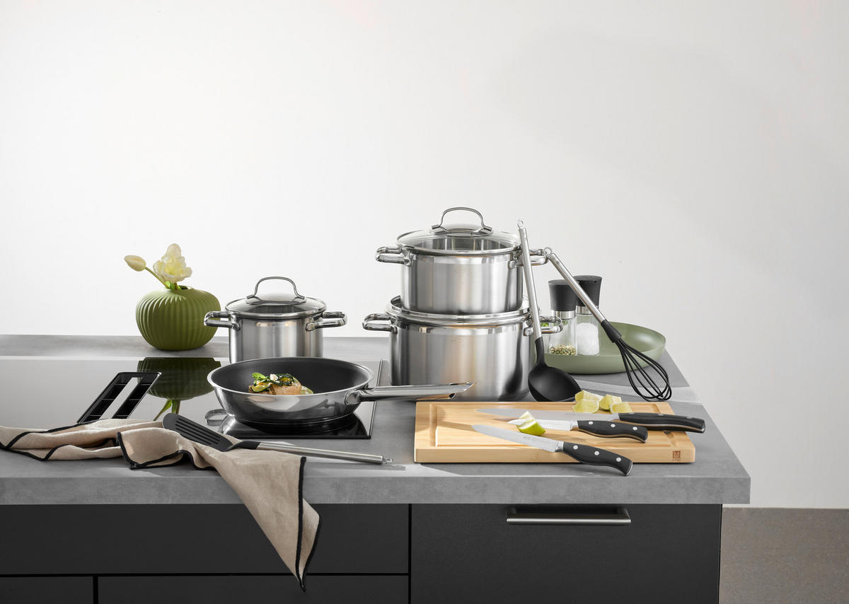 KOCHTOPFSET GOURMET-SET ELEGANCE 13-teilig  - Basics, Metall (37,8/29/59cm) - Rösle