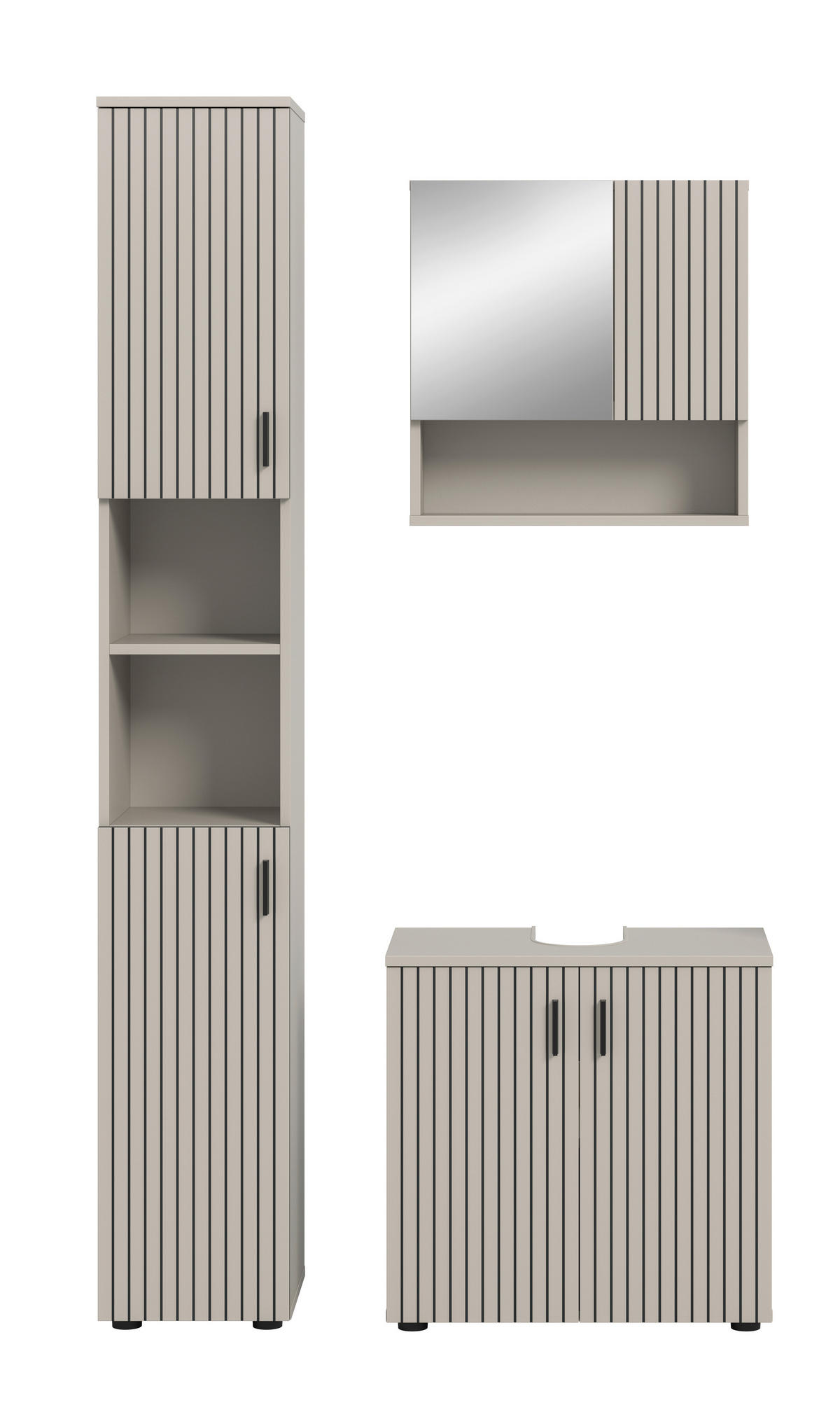 BADRUM 90 cm  - svart/kashmir, Trend, trämaterial/glas (90cm) - MID.YOU