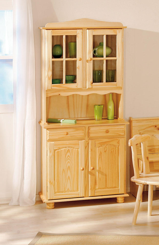 KREDENC, borovice, přírodní barvy, 88/198/43 cm - bílá/přírodní barvy, Lifestyle, dřevo (88/198/43cm) - MID.YOU