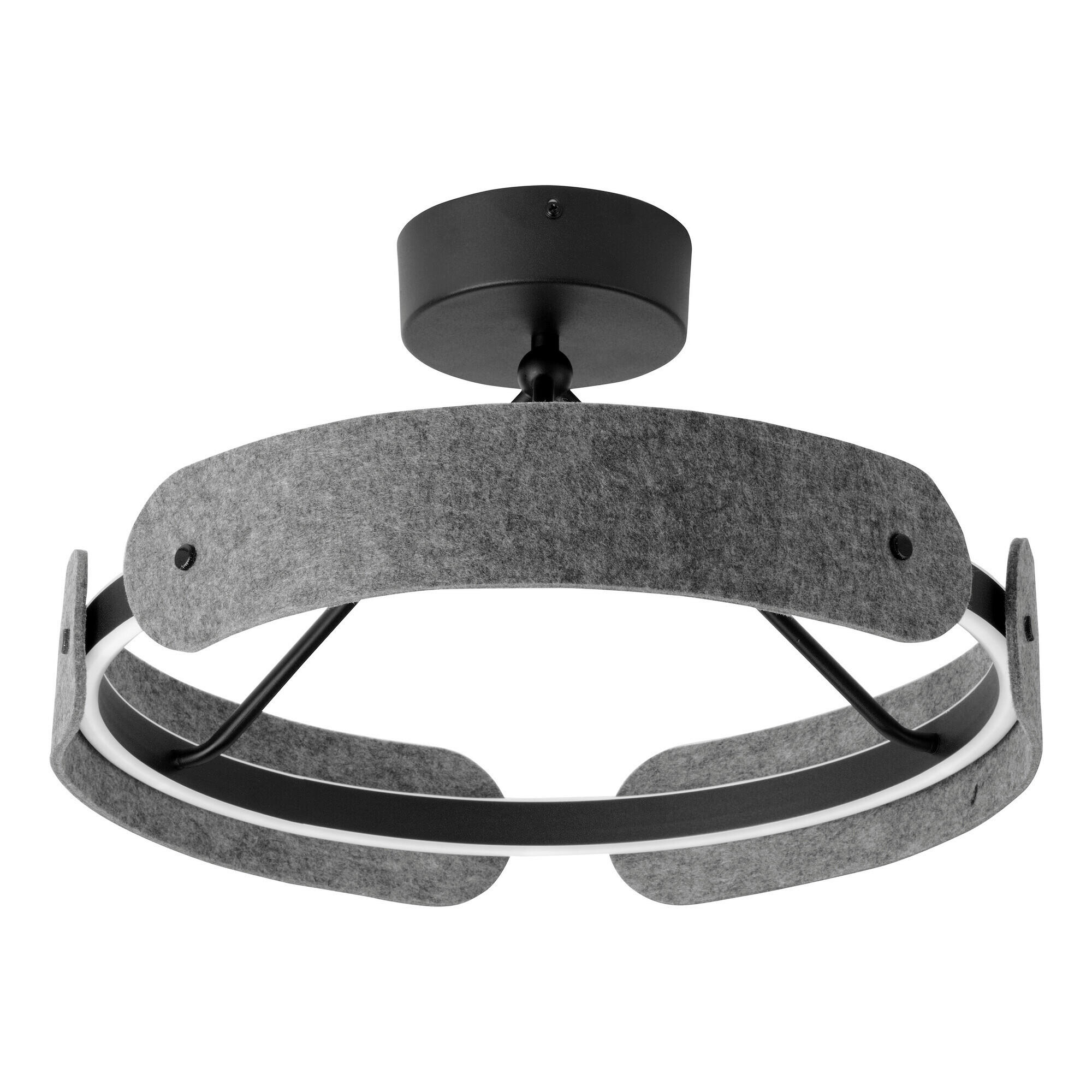 LED-DECKENLEUCHTE 43/25,5 cm  - Dunkelgrau, Basics, Kunststoff/Textil (43/25,5cm) - Osram