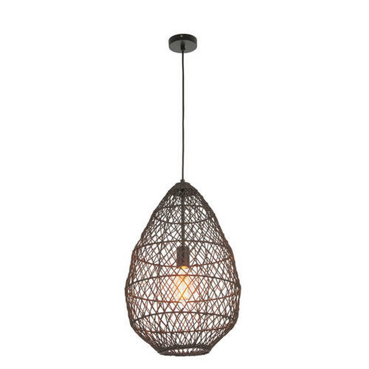 HÄNGELEUCHTE 35/180 cm  - Schwarz, Natur, Holz (35/180cm) - ENDON