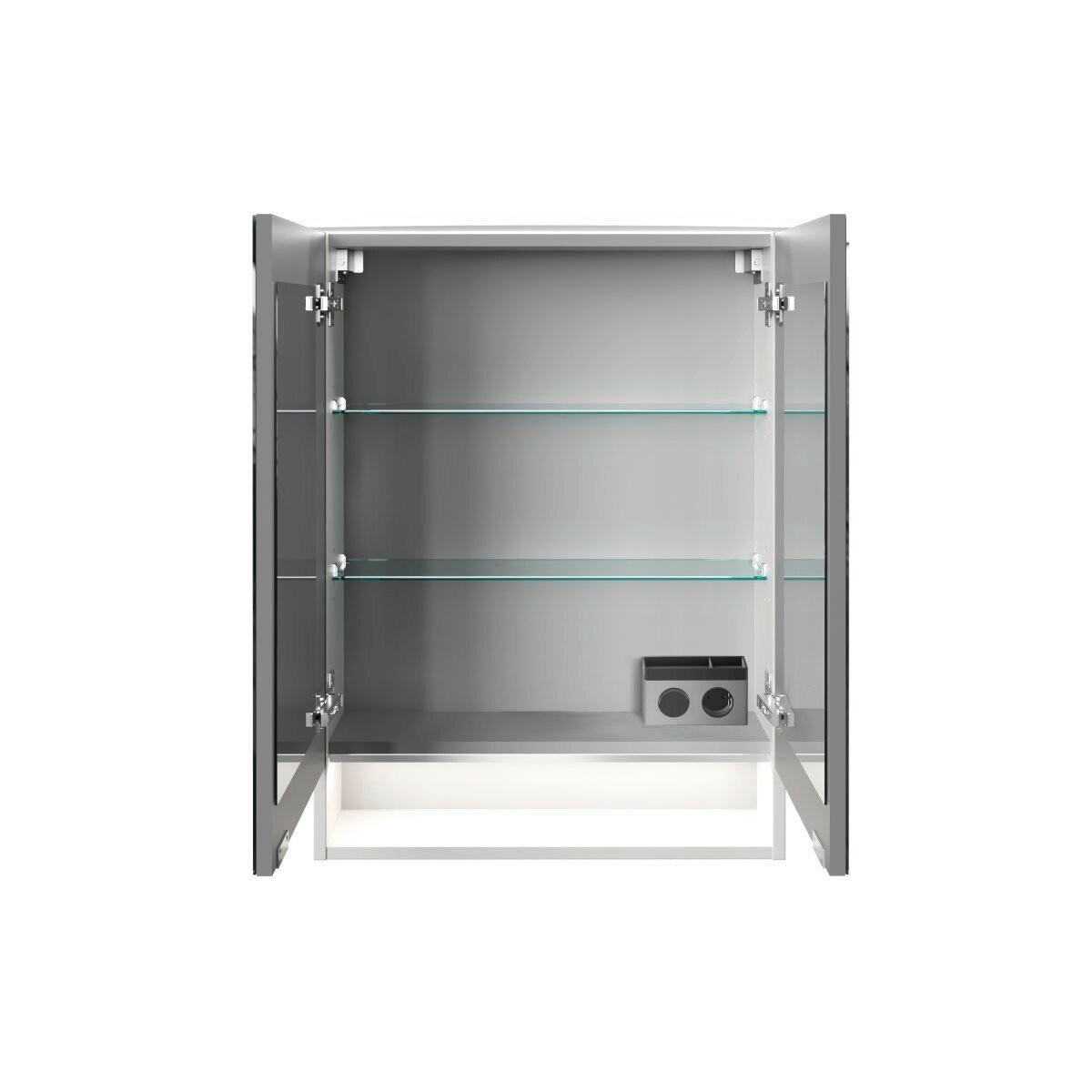 SPIEGELSCHRANK 60/81,2/26,3 cm  - Chromfarben/Silberfarben, Basics, Glas/Holzwerkstoff (60/81,2/26,3cm) - MID.YOU