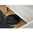 ECKSOFA in Chenille Ecru  224/305 cm  - Ecru/Schwarz, Design, Textil/Metall (224/305cm) - Dieter Knoll