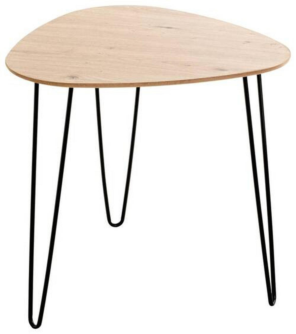 ODKLÁDACÍ STOLEK, černá, barvy dubu - černá/barvy dubu, Trend, kov/kompozitní dřevo (48/48/48cm)